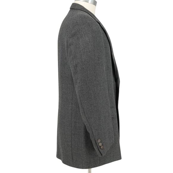 Hart Schaffner Marx Sport Coat Mens 44L Gray Wool Tweed Comfort Jacket Lined Vtg - Picture 6 of 16